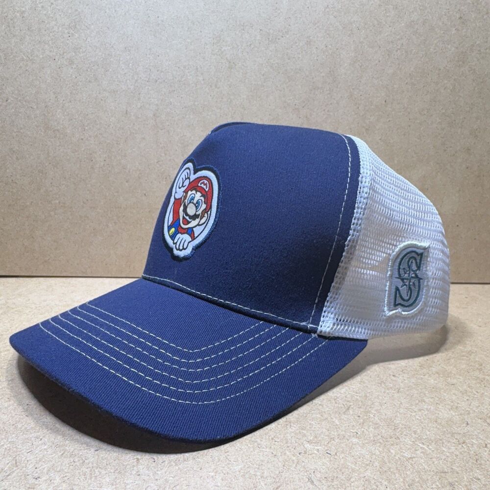 Nintendo Super Mario Seattle Mariners Baseball Cap Hat 9/14 Promo Cap 2025 NEW